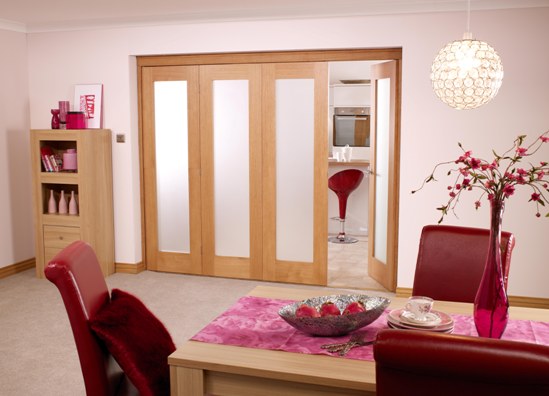 4 door Pattern 10 Oak Internal Folding Set