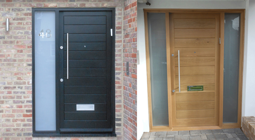 Examples of finished external doors