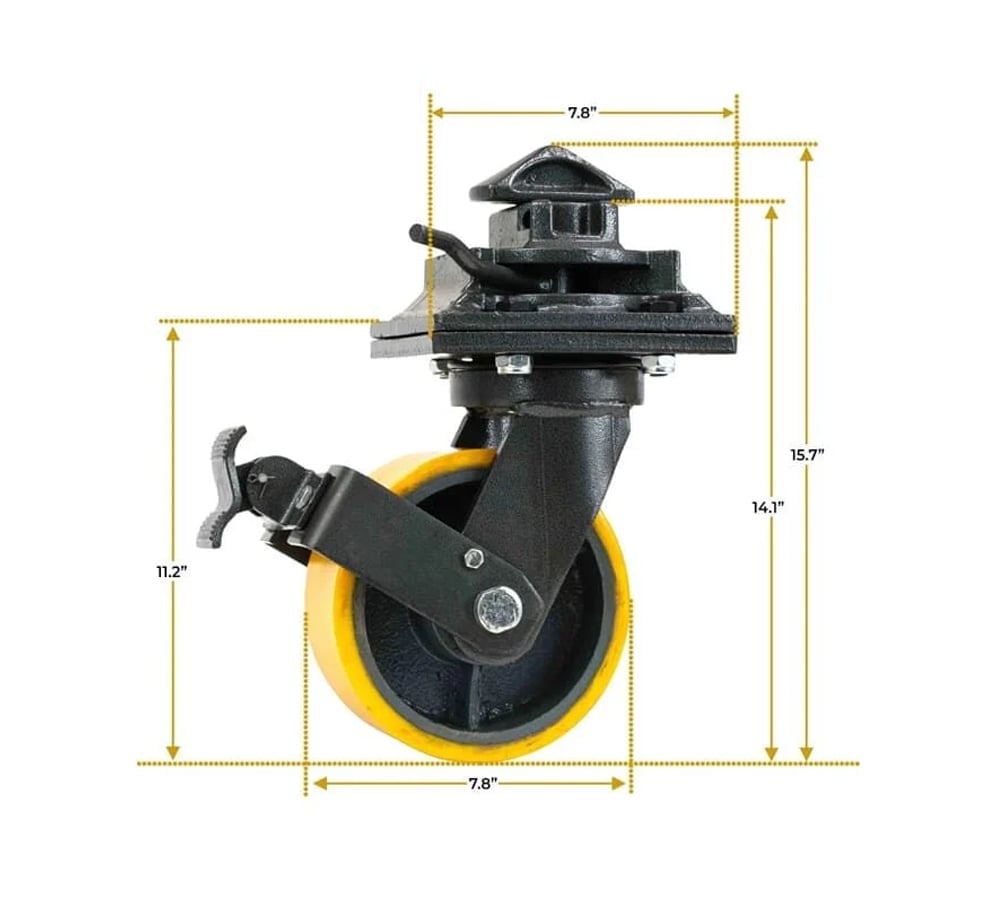 Caster Wheel Size & Diameter